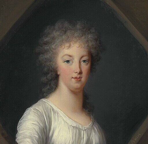 Portrait of Marie Antoinette (1755-1793), bust-length, in a trompe l'oeil stone niche
