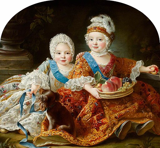 Louis Auguste, duc de Berry (later King Louis XVI, King of France [1754-1793] and Louis-Stanislas-Xavier, comte de Provence (later King Louis XVIII, King of France [1755-1824]) as chirdren
