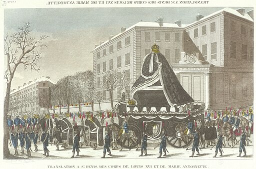 Translation à Saint-Denis des corps de Louis XVI et de Marie-Antoinette